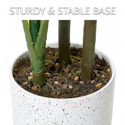 GAOMON 3.6ft Artificial Monstera Deliciosa Plants in Planter,Faux Tropical