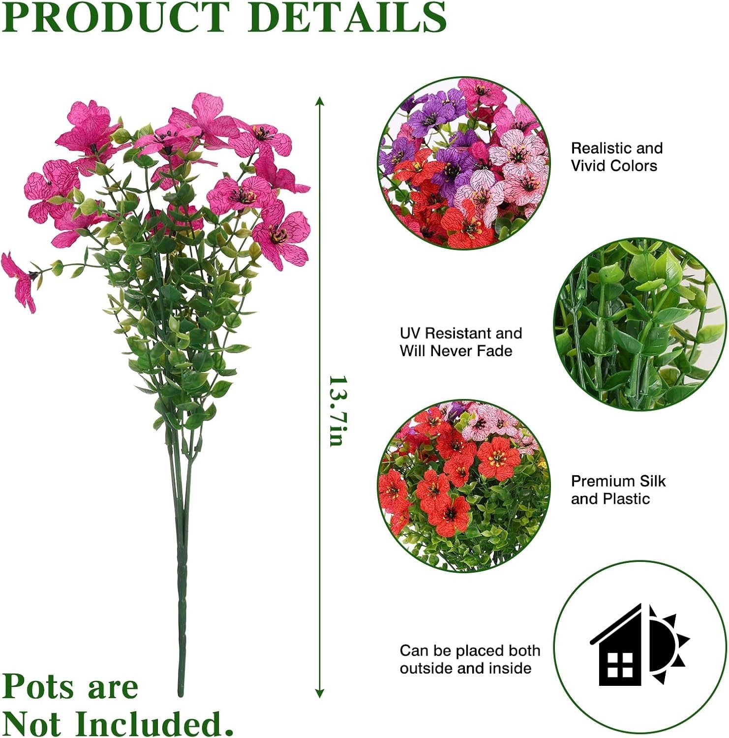 Vibrant 6-Color Silk Daisy Bundle Set for Effortless Indoor & Outdoor Beauty