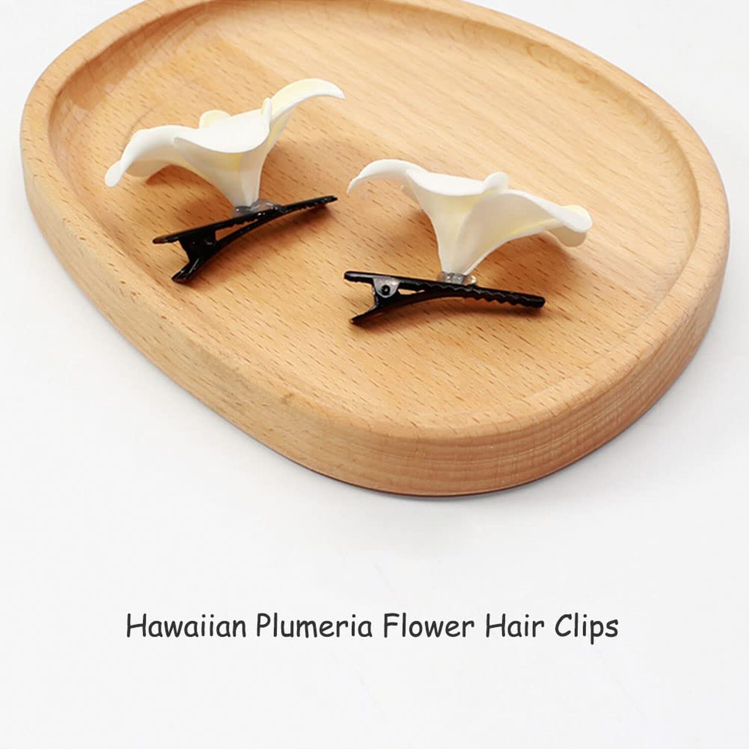 12PCS 2.4Inch White Foam Hawaiian Frangipani Artificial Plumeria Flower Hat H…