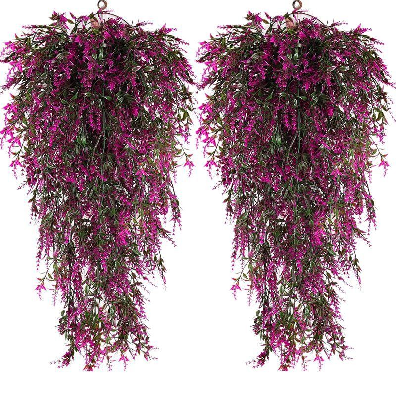 2/4PCS Artificial Vine Plants – Fake Hanging Greenery for Home, Garden & Outdoor