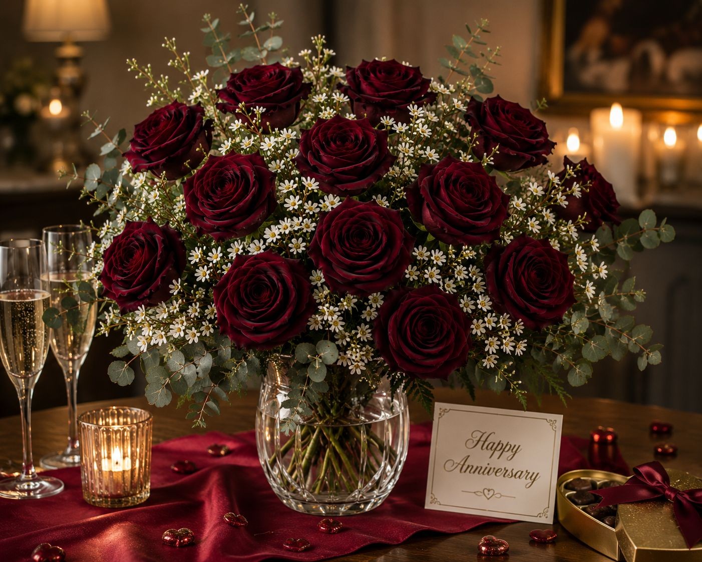 Burgundy Velvet Rose Stems Faux Roses Artificial Flowers Dark Red Roses Gothic D