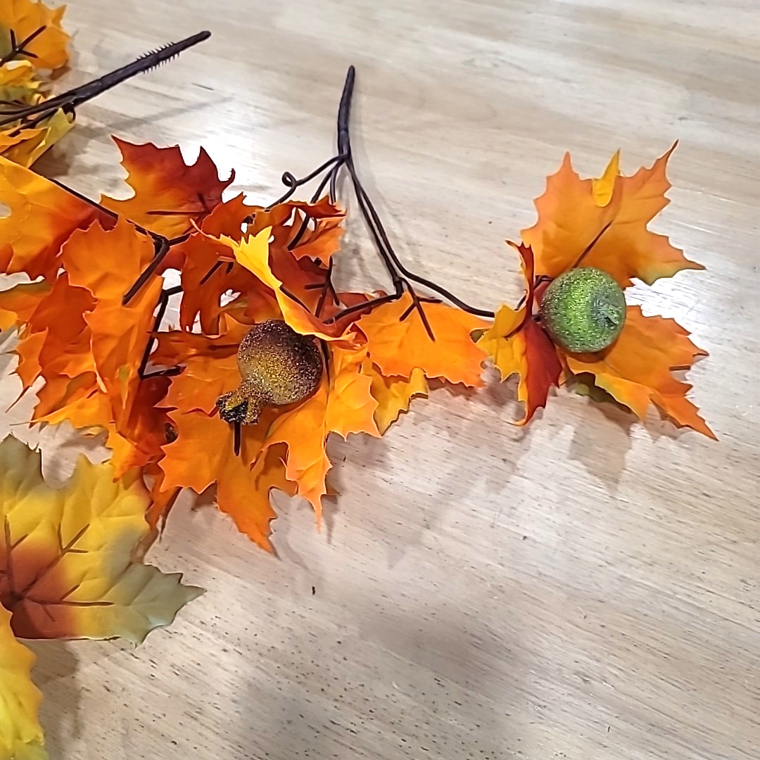3 Pieces Artificial Yellow/Orange/Red Fall Maple Leaf-Stems-Autumn-Thanksgiving