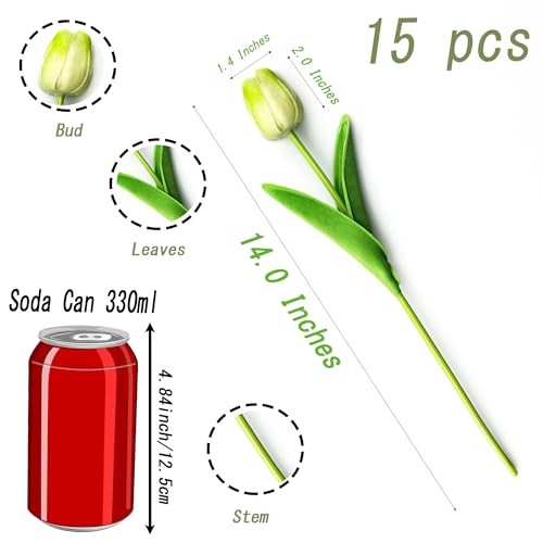 Fake Flowers Tulips Artificial Flower White,yellow,sunset Red,red,light-pink