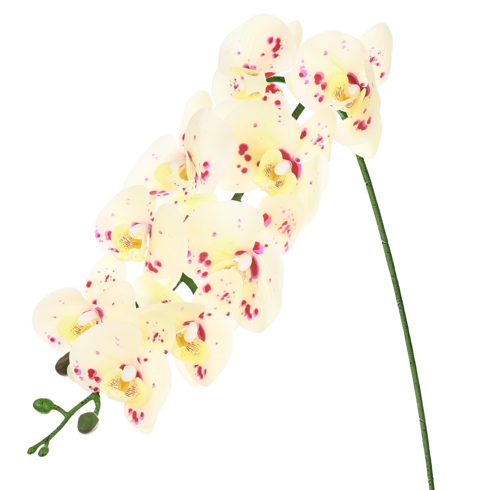 1-Pack Artificial Orchid Flowers 9 Large Petals 37 Inch Faux Phalaenopsis Sil…