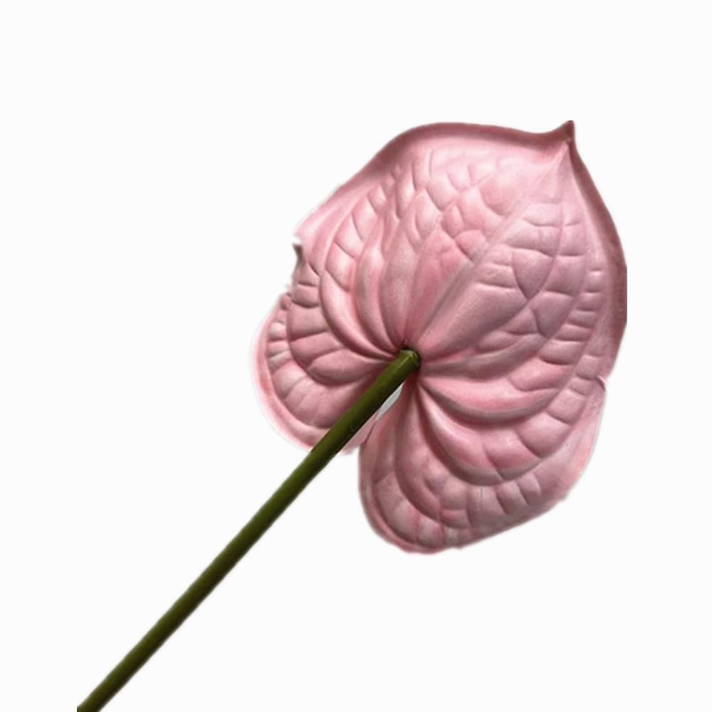 8pcs Pink Anthurium Artificial Flowers Lifelike Flower 5.5″ Head for Table Ce…