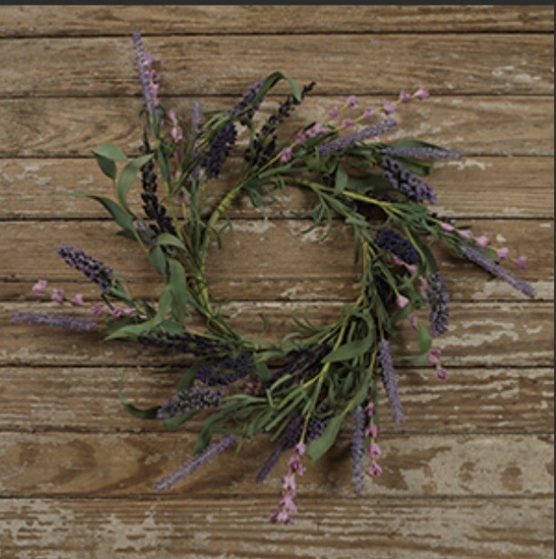 Lavender Wildflower Wreath 12″ outer / 4″ inner diameter – Country Farmhouse
