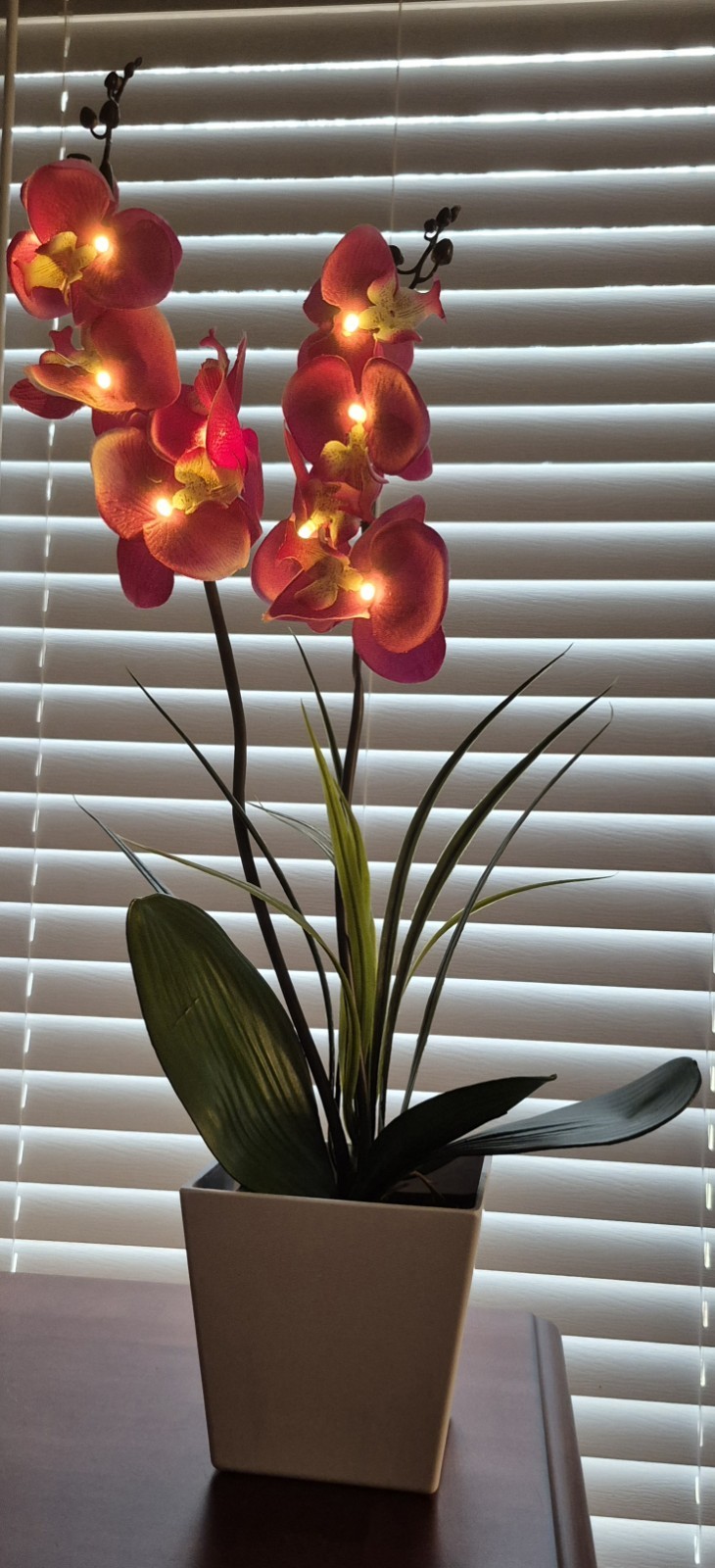 Beautiful Lighted Orchid Flower Arrangement. Pink Homeseasons Xlarge 22 Inches
