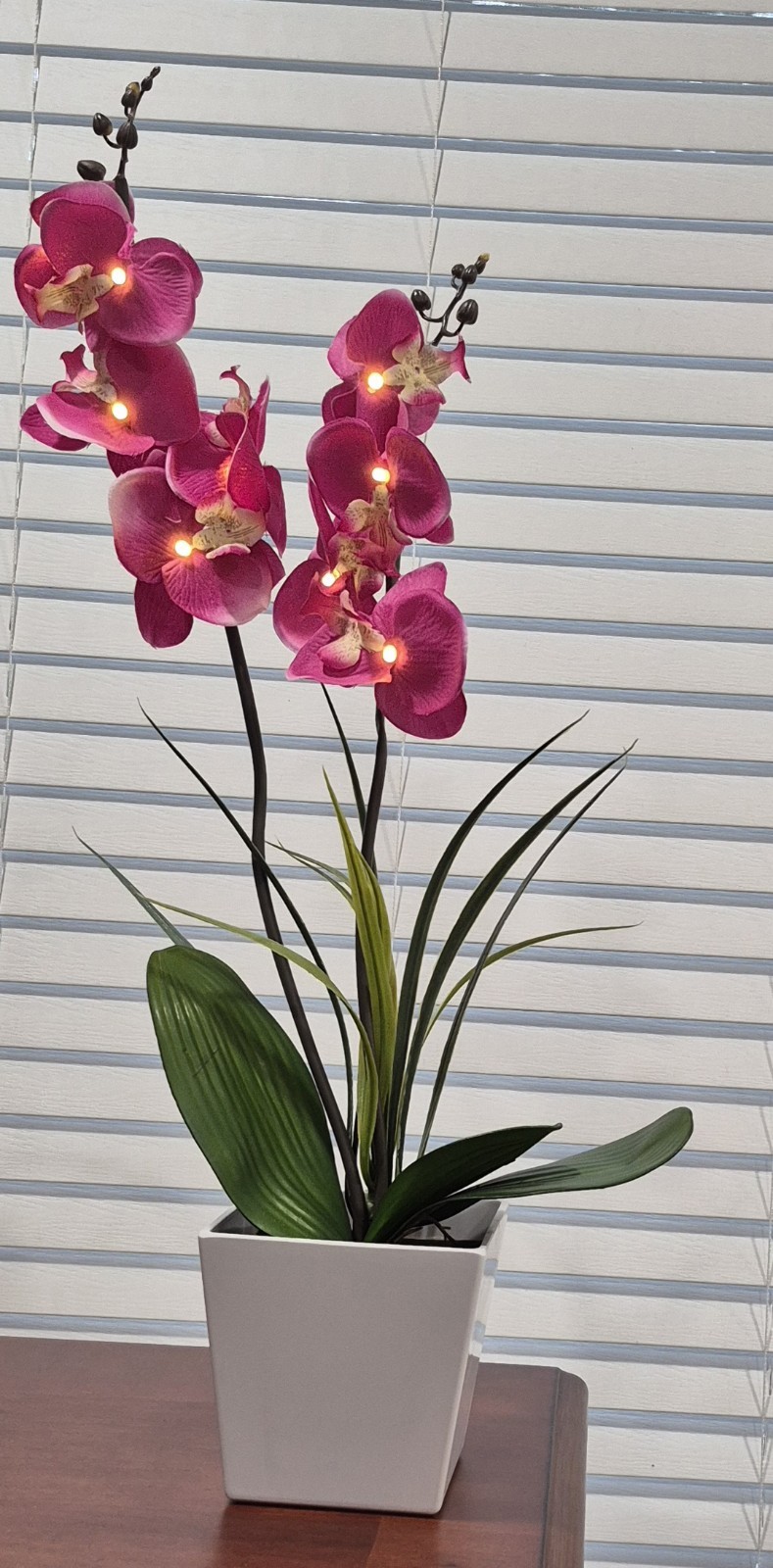 Beautiful Lighted Orchid Flower Arrangement. Pink Homeseasons Xlarge 22 Inches