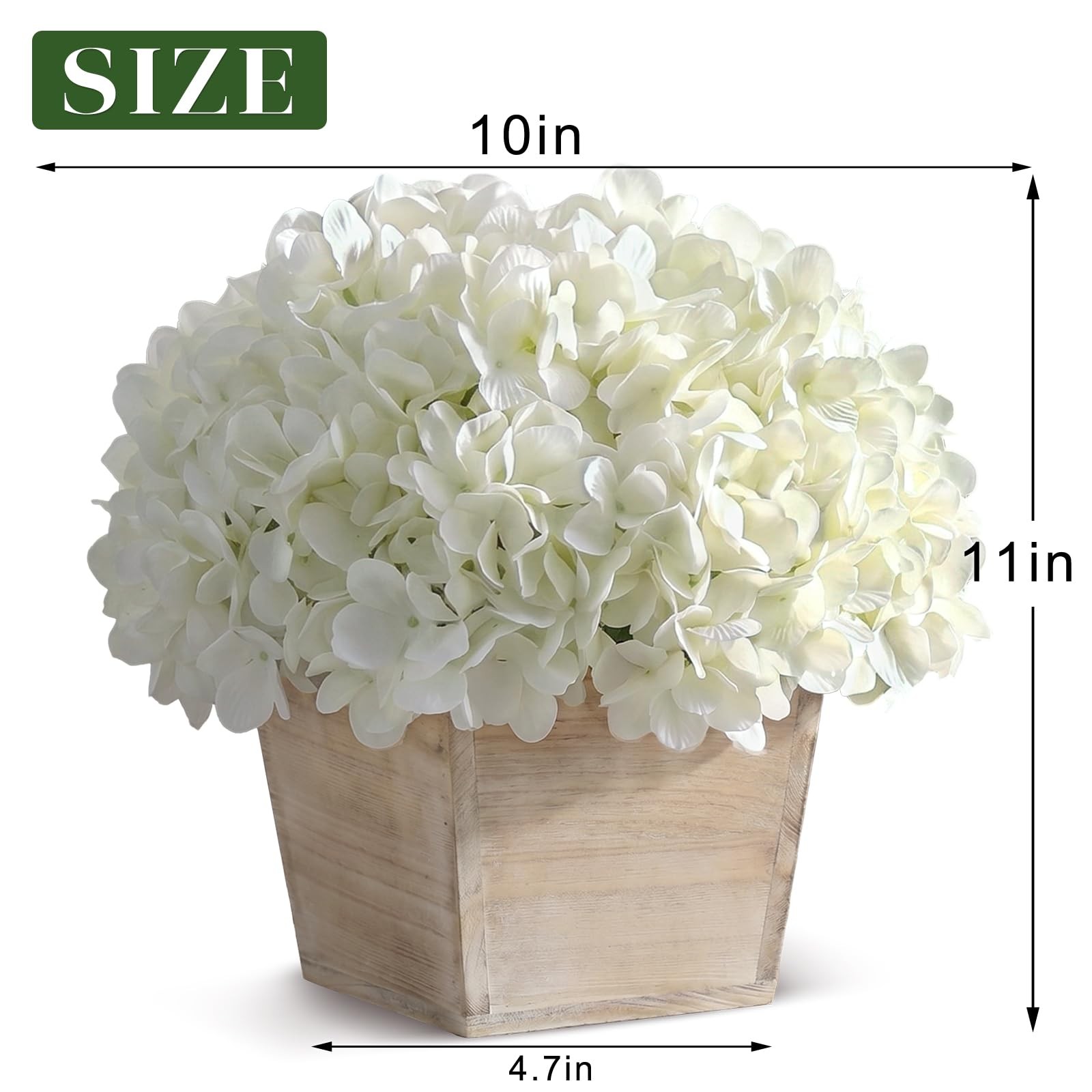 10″ Artificial Hydrangea Arrangement in Planter for Table Centerpiece, Lifeli…
