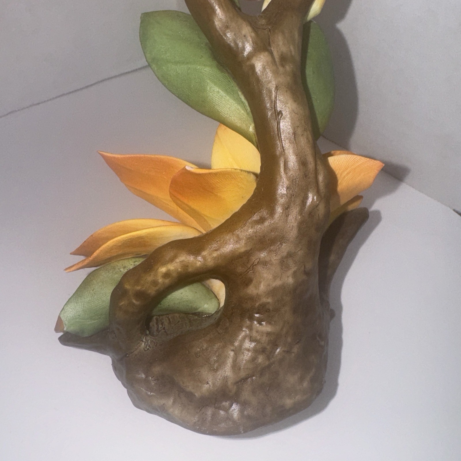 Capodimonte Orange Black Eyed Susan Floral Sculpture Made In Italy 6 3/4”