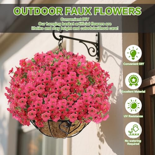 Artificial Flowers Fake Plants for Outdoors Artificial Flowers(13 Pcs) Rose