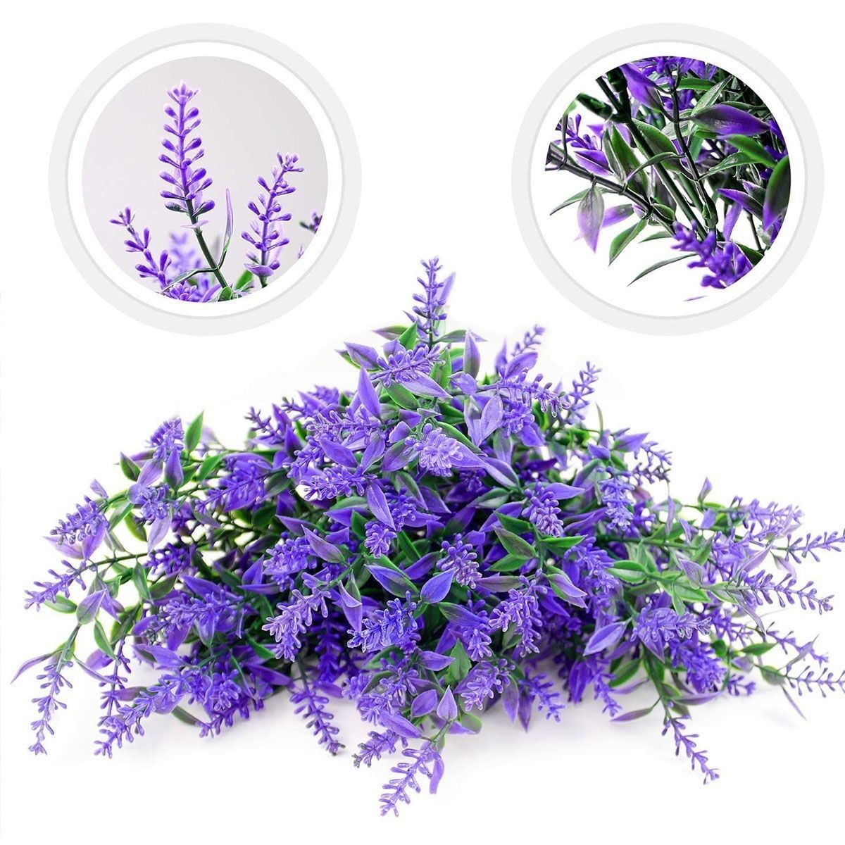 Artificial Flower Fake Plants Decor 16 Bundles Vine Hanging Outdoor Home Garden