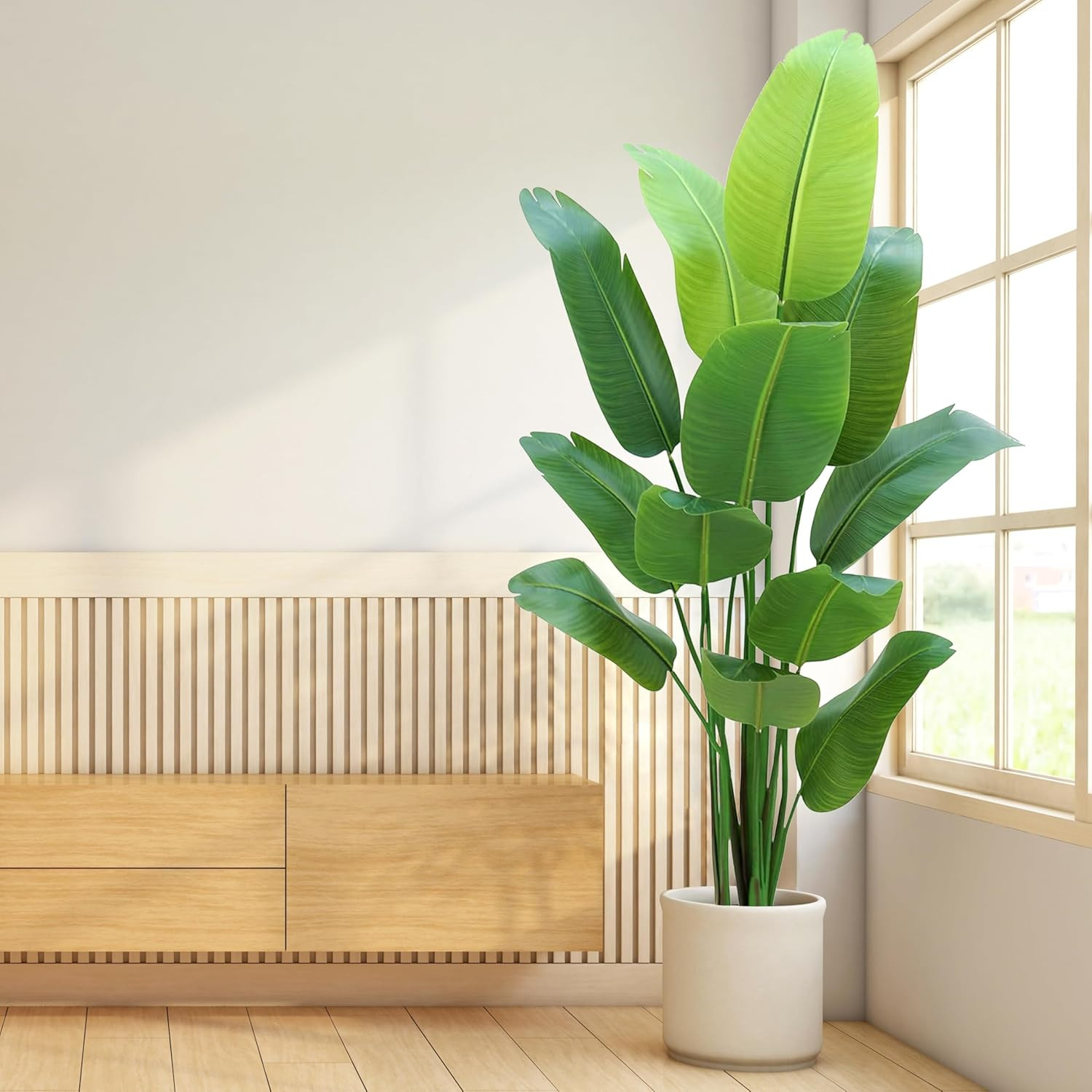 6FT Artificial Bird of Paradise Plant – Perfect Faux Indoor Decor