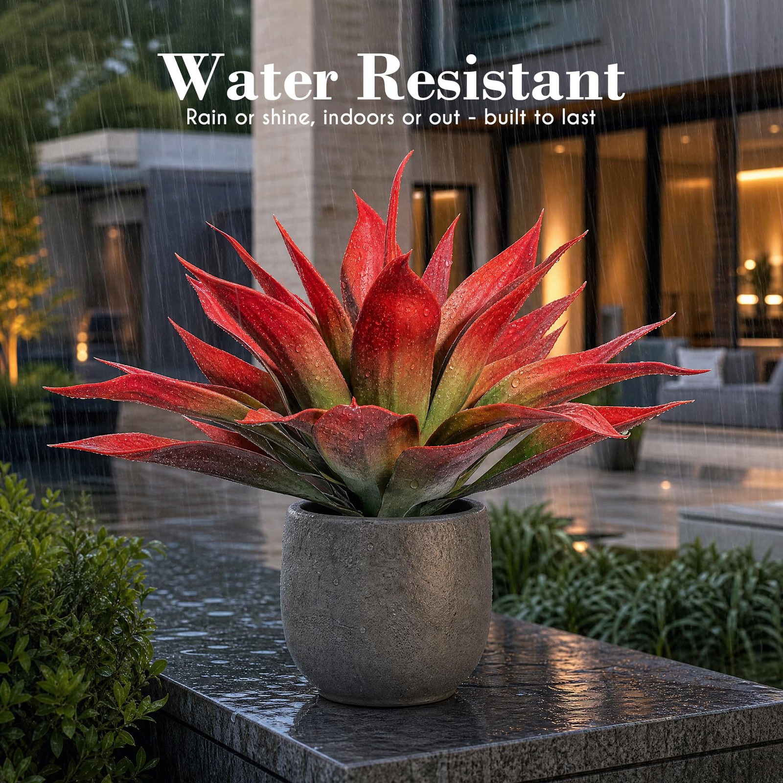 Artificial Agave Plants,Large UV Resistant Fake Agave Planters for Indoor and…