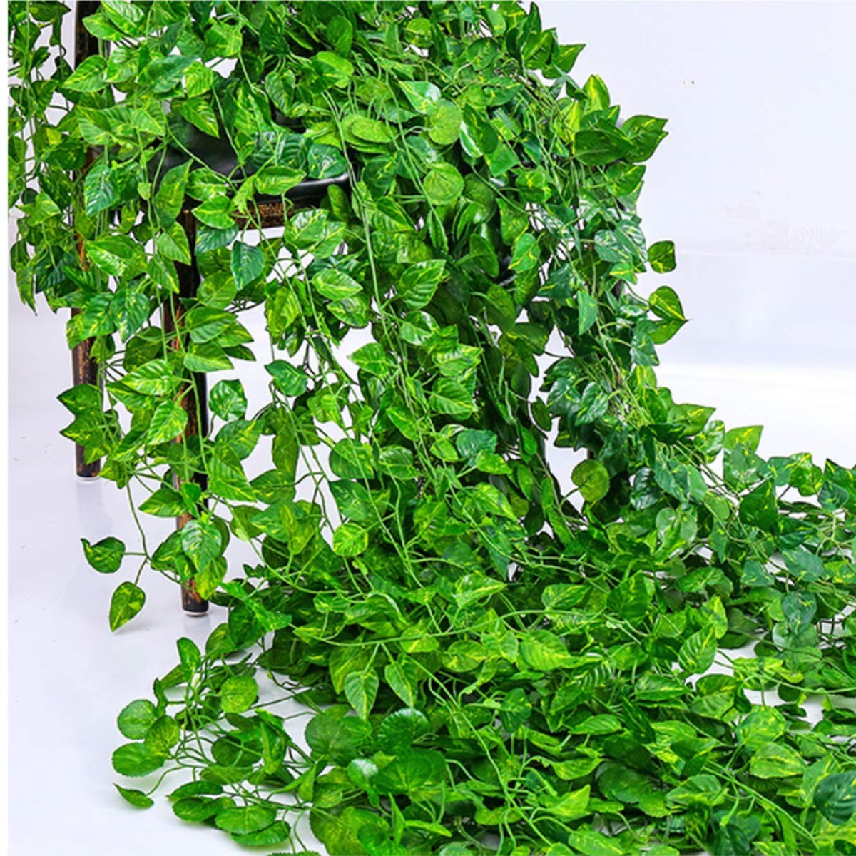 Epipremnum Aureum Leaves, Green Vines Fake Plant Vine Leaves, Hanging Fake Vi…