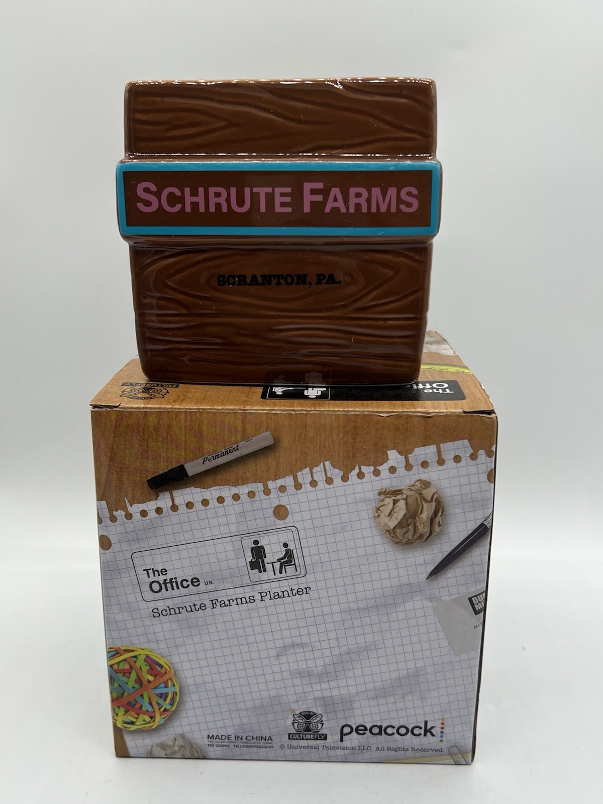 The Office Schrute Farms Scranton PA Ceramic Planter Culturefly Exclusive 4 in.²