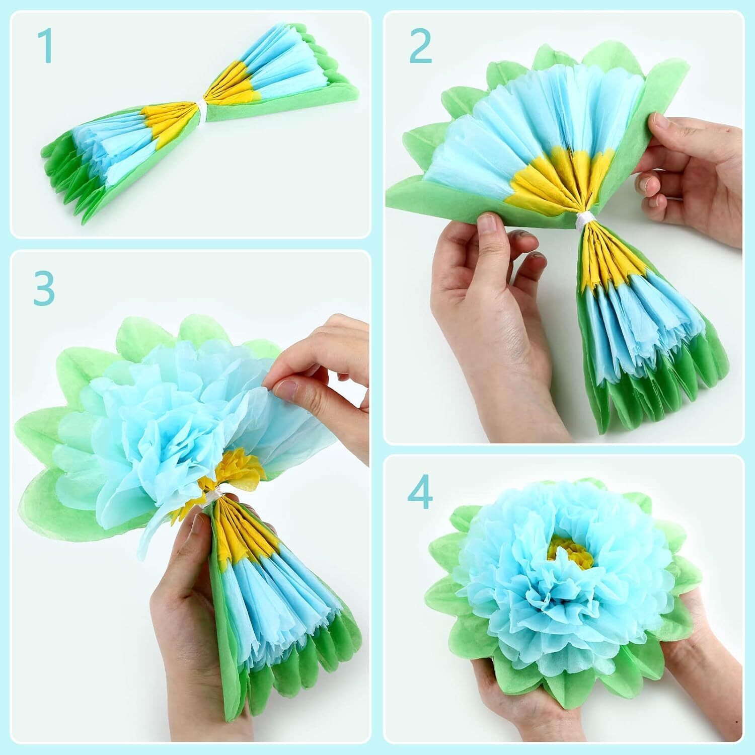 20″ Giant Rainbow Tissue Paper Flowers Set Large Mexican Fiesta Party Flowers…