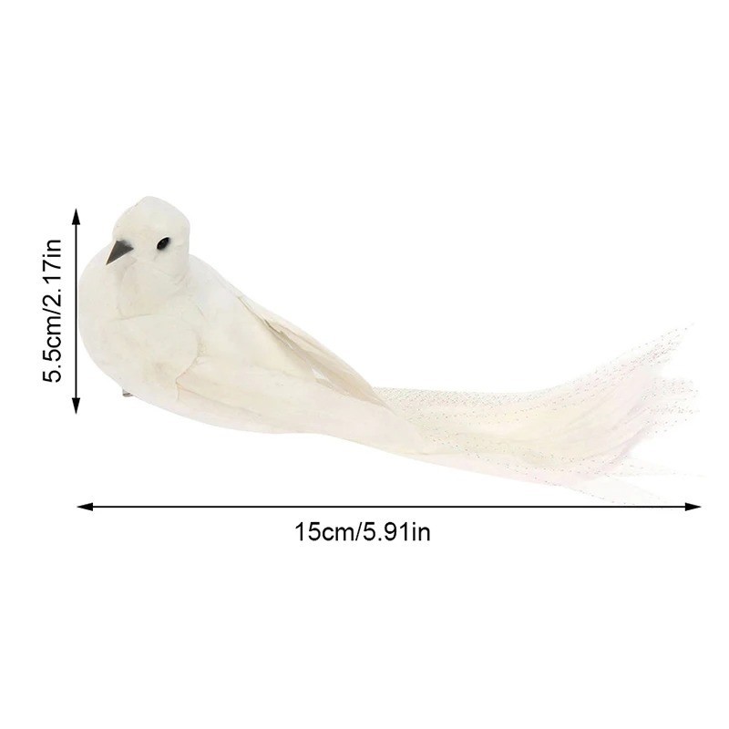 1 Pc Artificial Feather Pigeon: Simulation Fake Dove for Christmas & Weddings