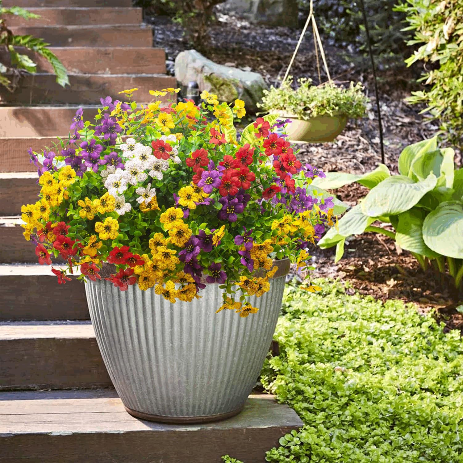 Vibrant UV-Resistant Faux Daisy Bundles for Outdoor Spring Decor – 16 Pack