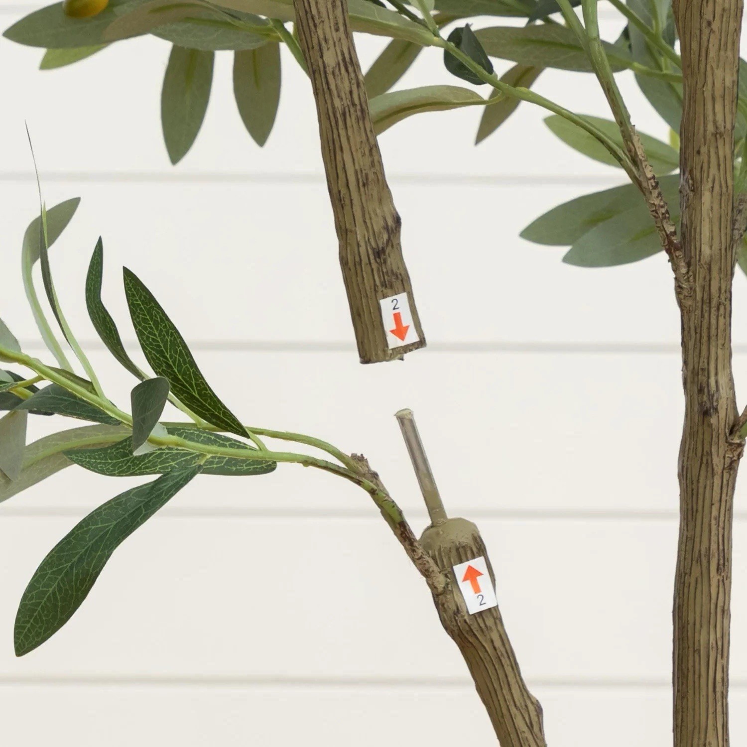 4’ Artificial Olive Tree in White Decorative Planter