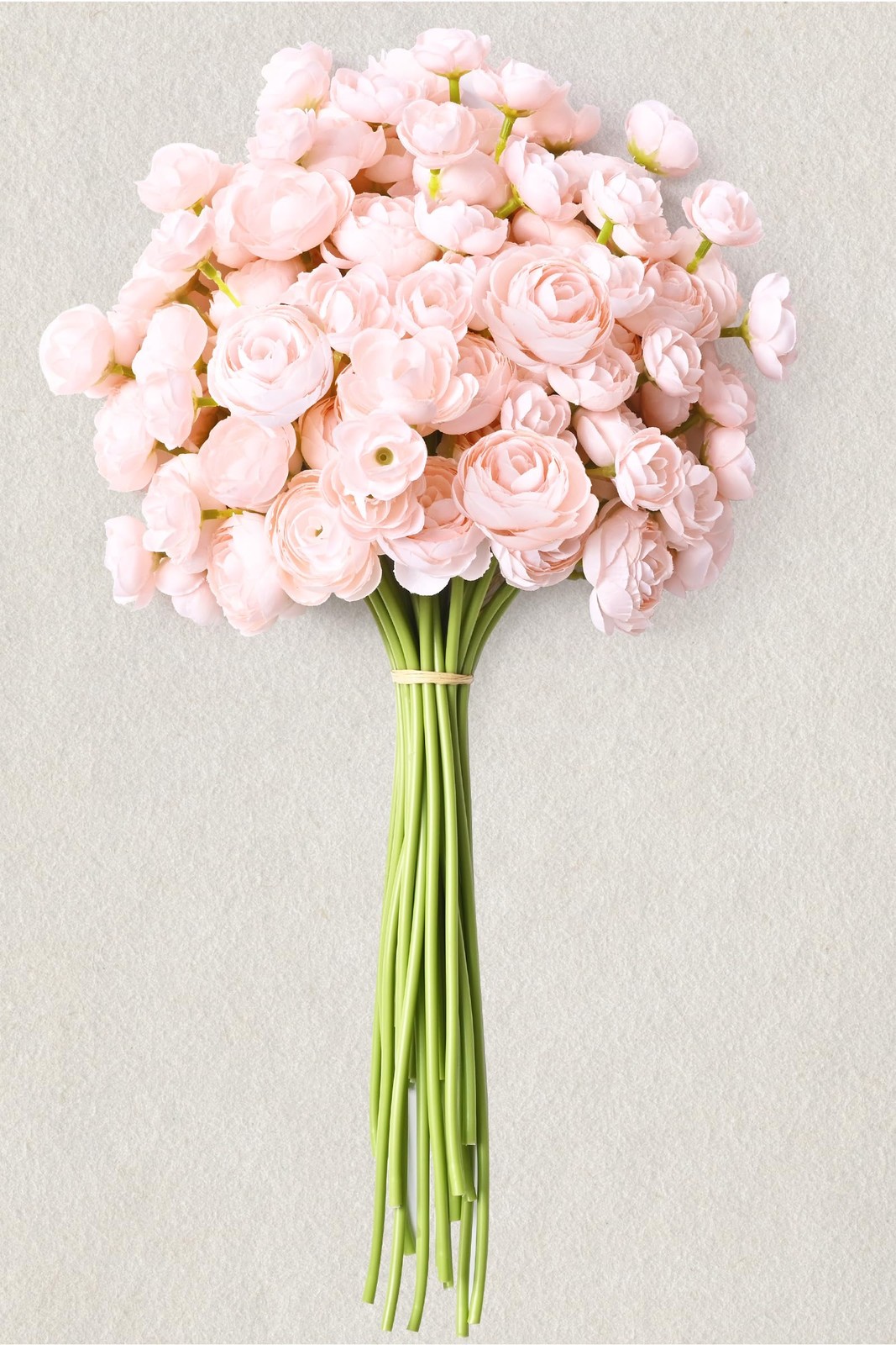 Pink Ranunculus Artificial Flowers Fake Peonies Real Touch Silk Bouquet 18 PCS