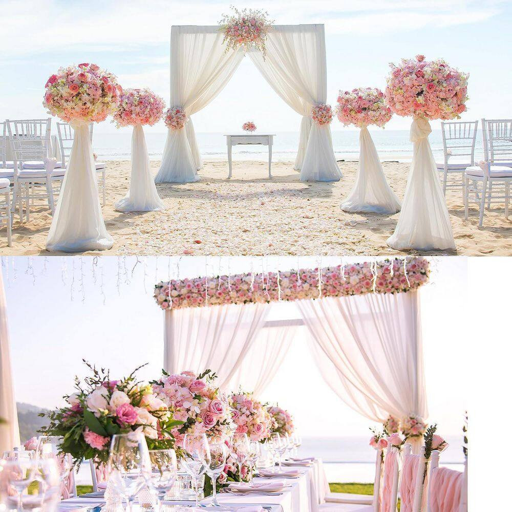 5 In. Pink Artificial Cherry Blossom Flower with Hanging Silk Garland for Home,