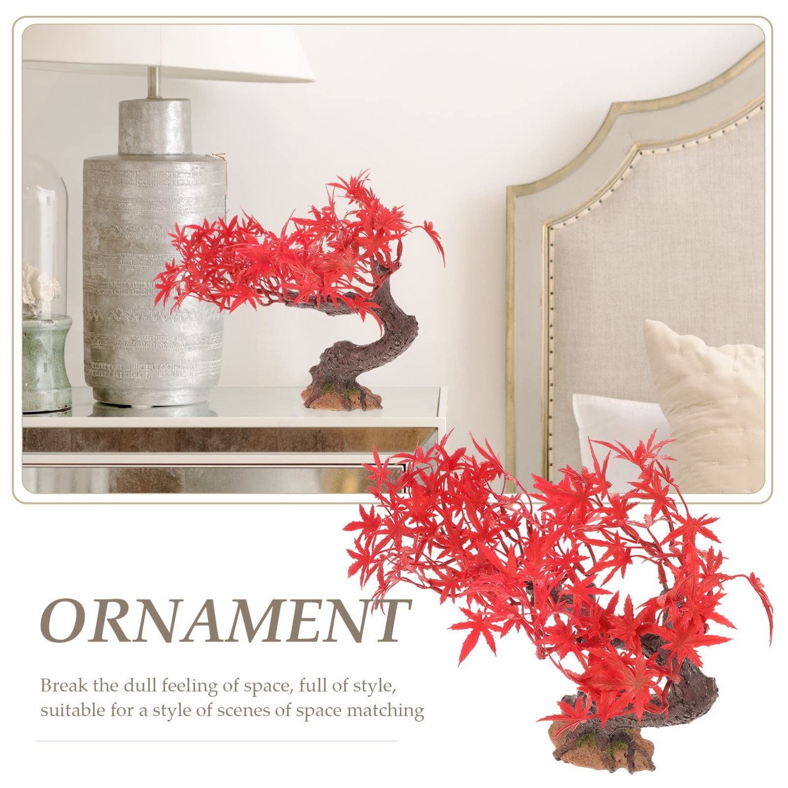 Mini Maple Tree Faux Japanese Red Maple Artificial Small Tree Decoration for …
