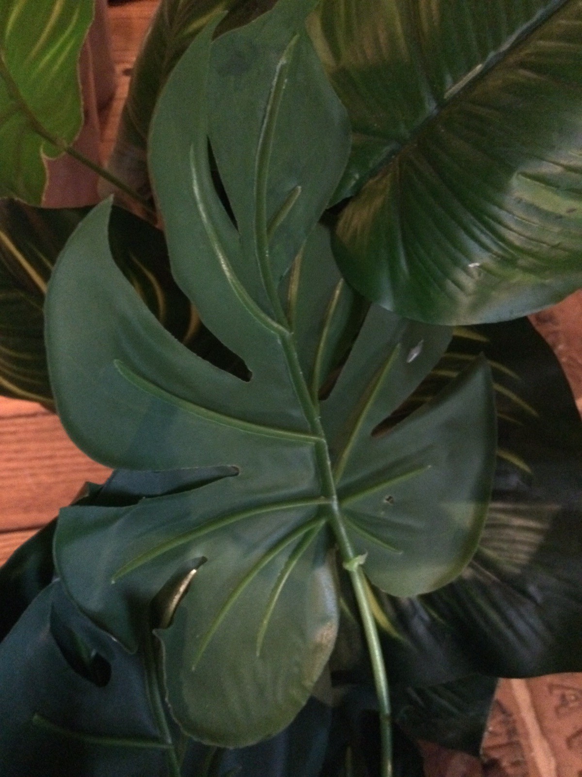 2 Small Artificial Fake Faux Plants➕Pots➕Stones 🌱Monstera➕Apple Leaf 📏16” Tall