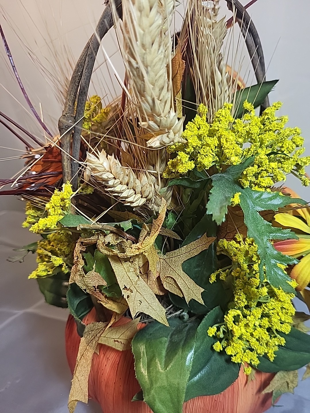 Vintage Artificial Pumpkin Floral Arrangement by Flowers Inc. Balloons – Perfect