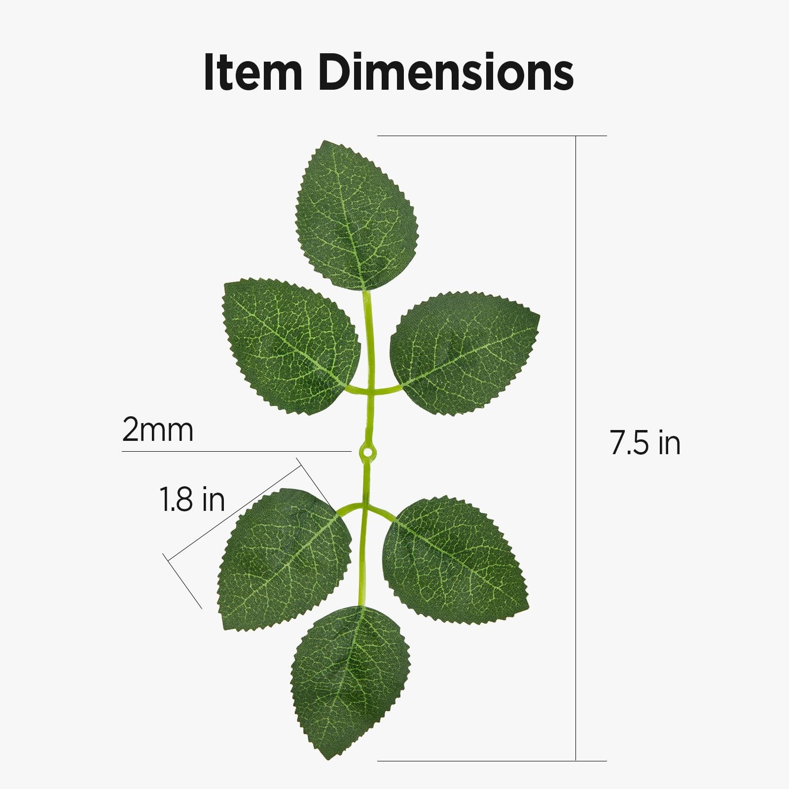 50 PCS Artificial Green Leaves Bulk Fake Rose Flower Greenery Wedding Decor