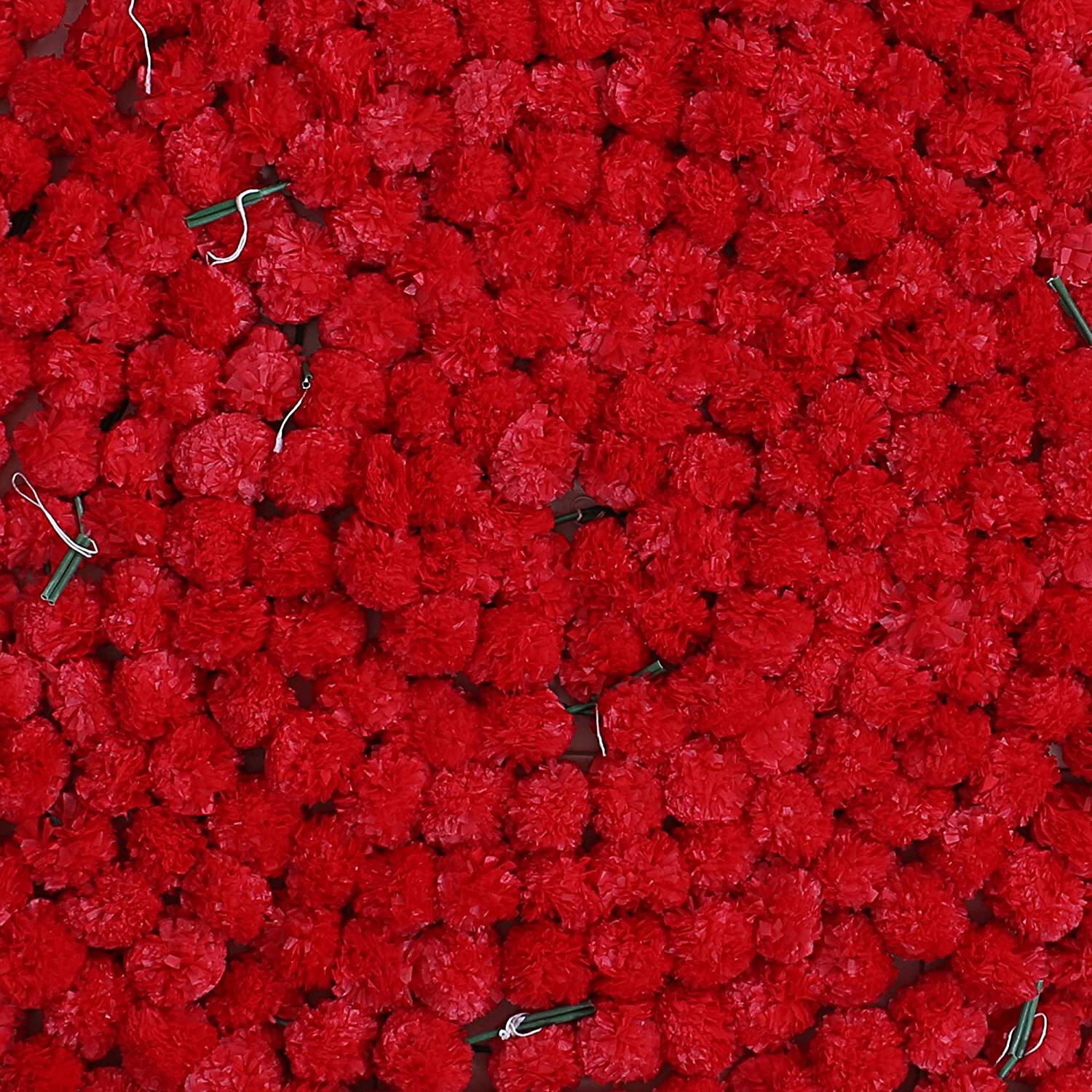 Artificial Marigold Flower Garlands Diwali Indian Wedding Party Decoration Red
