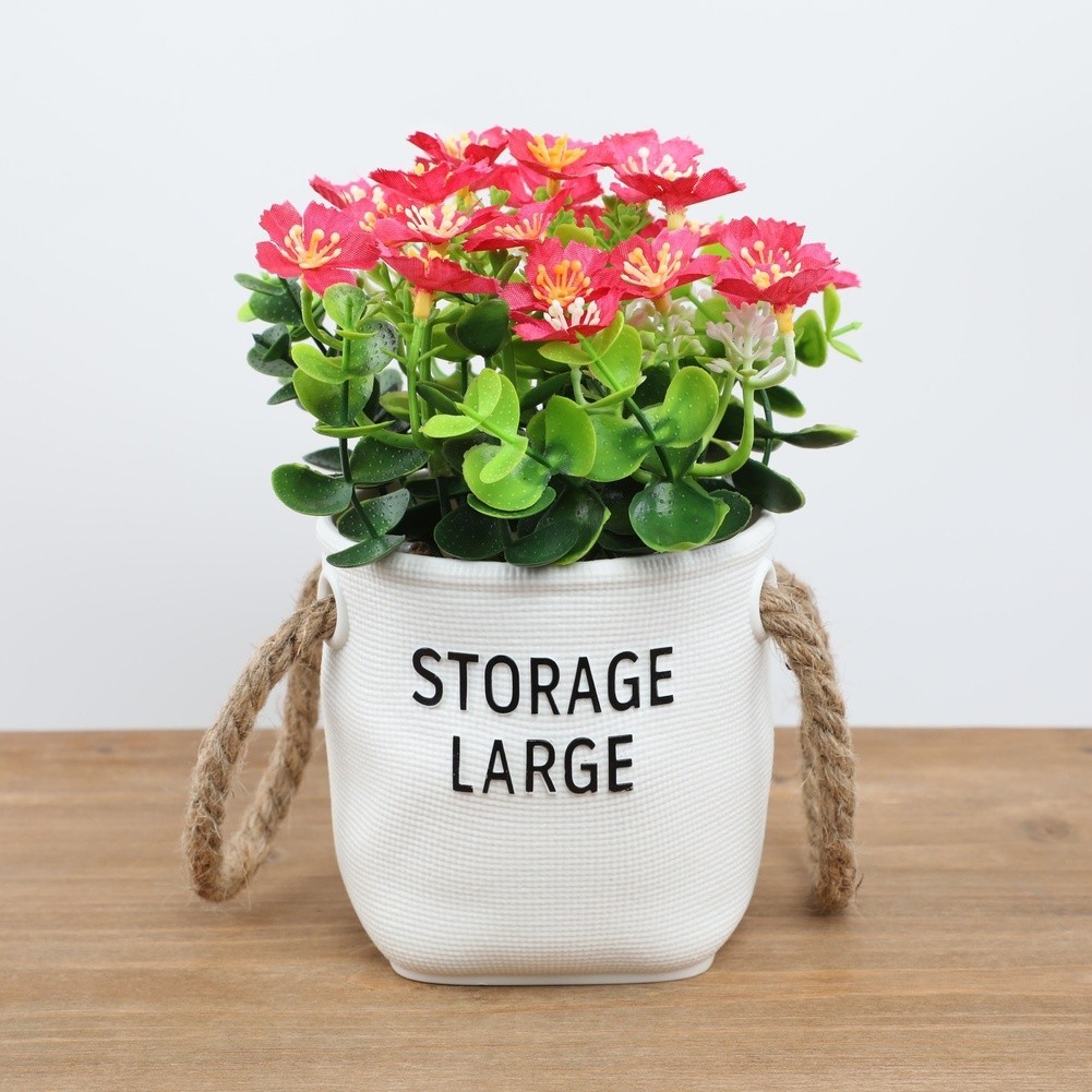 Compact Milo Orchid Artificial Silk Flower Potted Plant for Home and Office Use