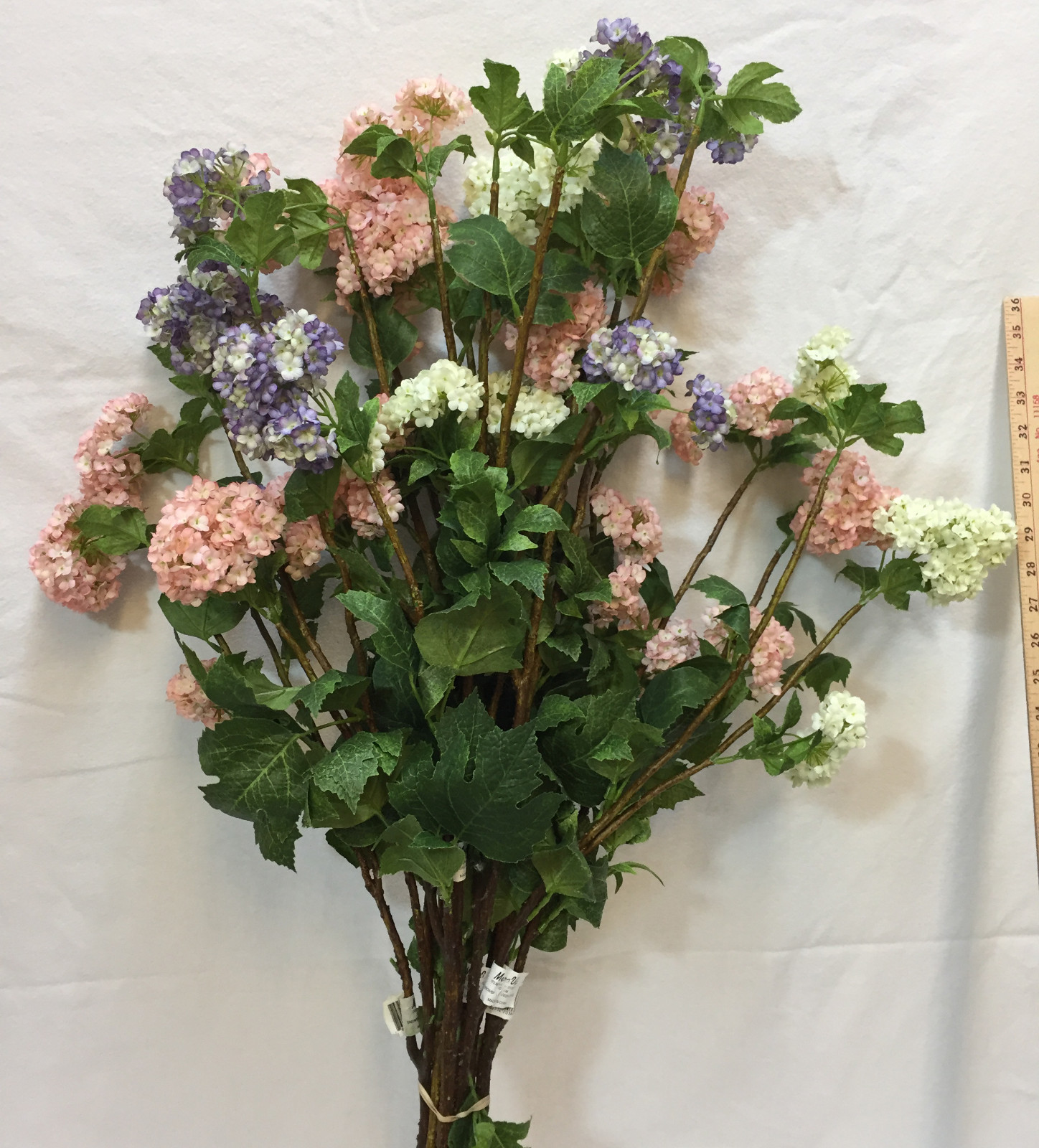 Lilac Flowers Long Stem 40″ Pink Purple White Artificial Stem Blossoms Set 6