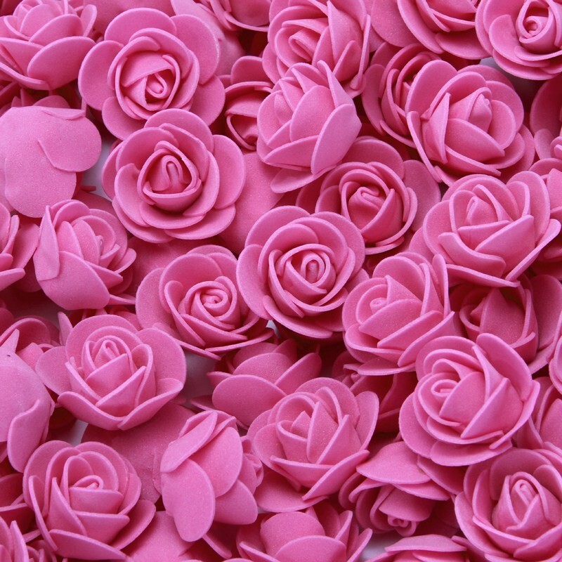 100 Pieces Teddy Bear of Roses 3cm Foam Wedding Decorative Christmas Decor Gifts