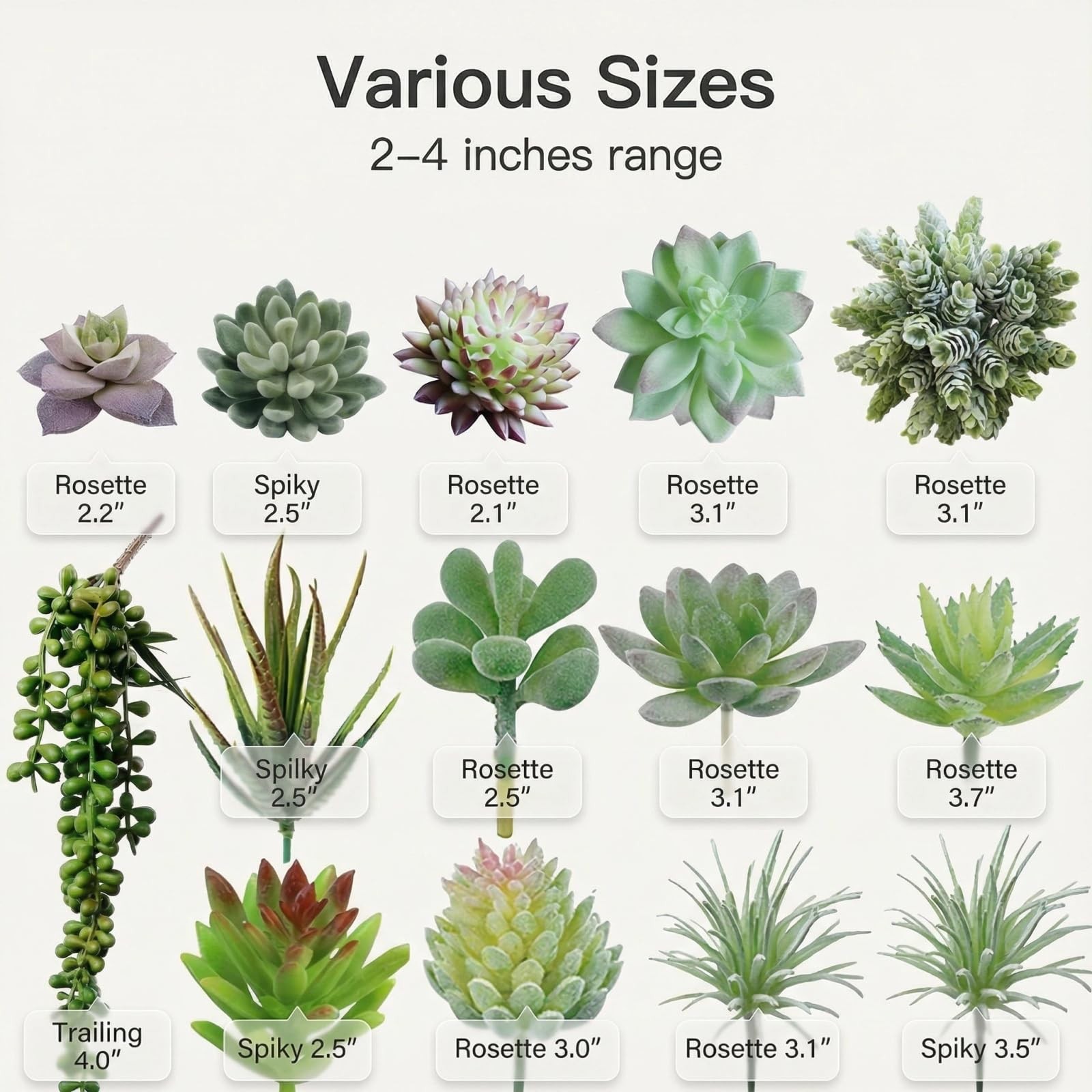 16 PCS Artificial Succulent Plants Unpotted Faux DIY Craft Floral Garden Decor