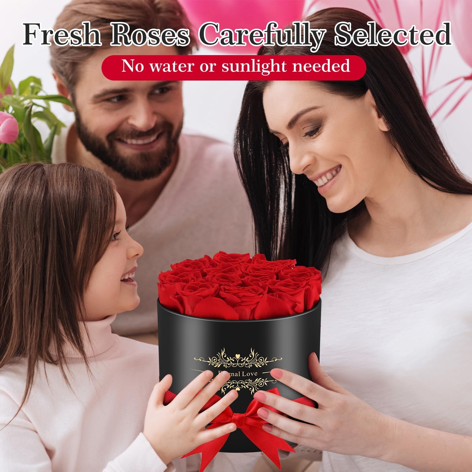 Jibeufi Forever Flowers Preserved Rose in a Box 100% Real Roses Last Up to 3 …