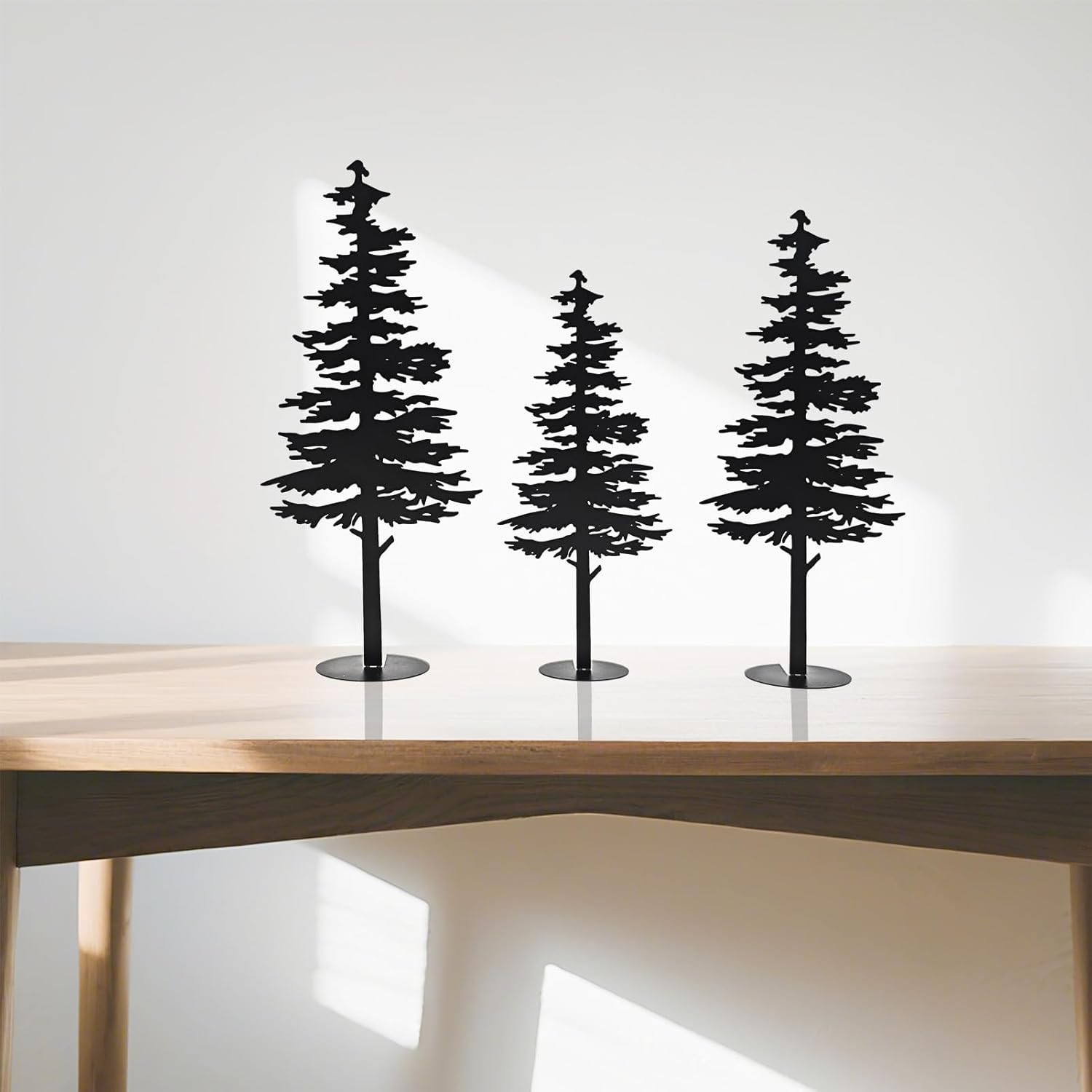 Farmhouse Metal Pine Tree Decor – Rustic Cabin Woodland Forest Accent Fireplace