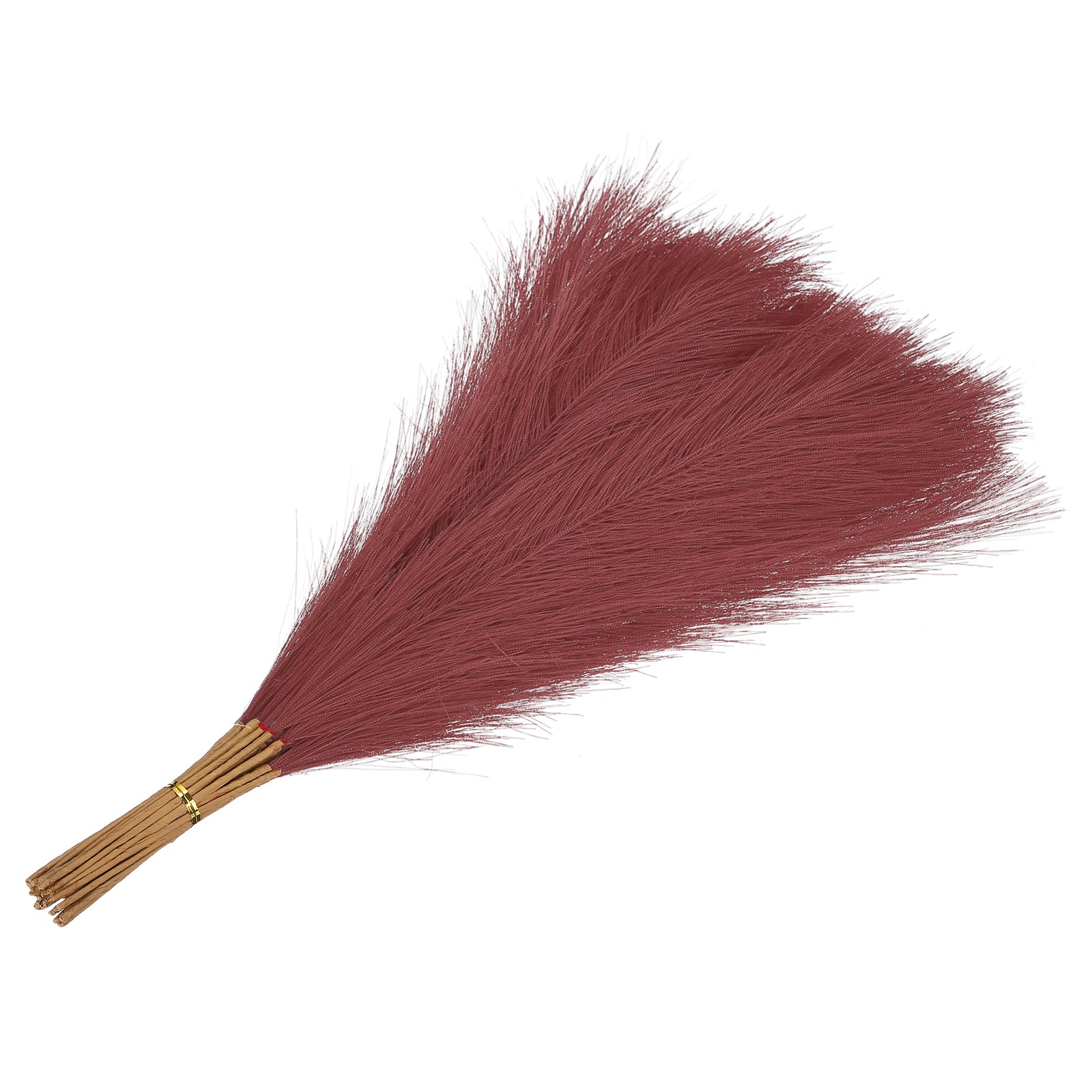 17.7in Pampas Grass Decor, 50pcs Artificial Pampas Grass Bulk, Dark Red