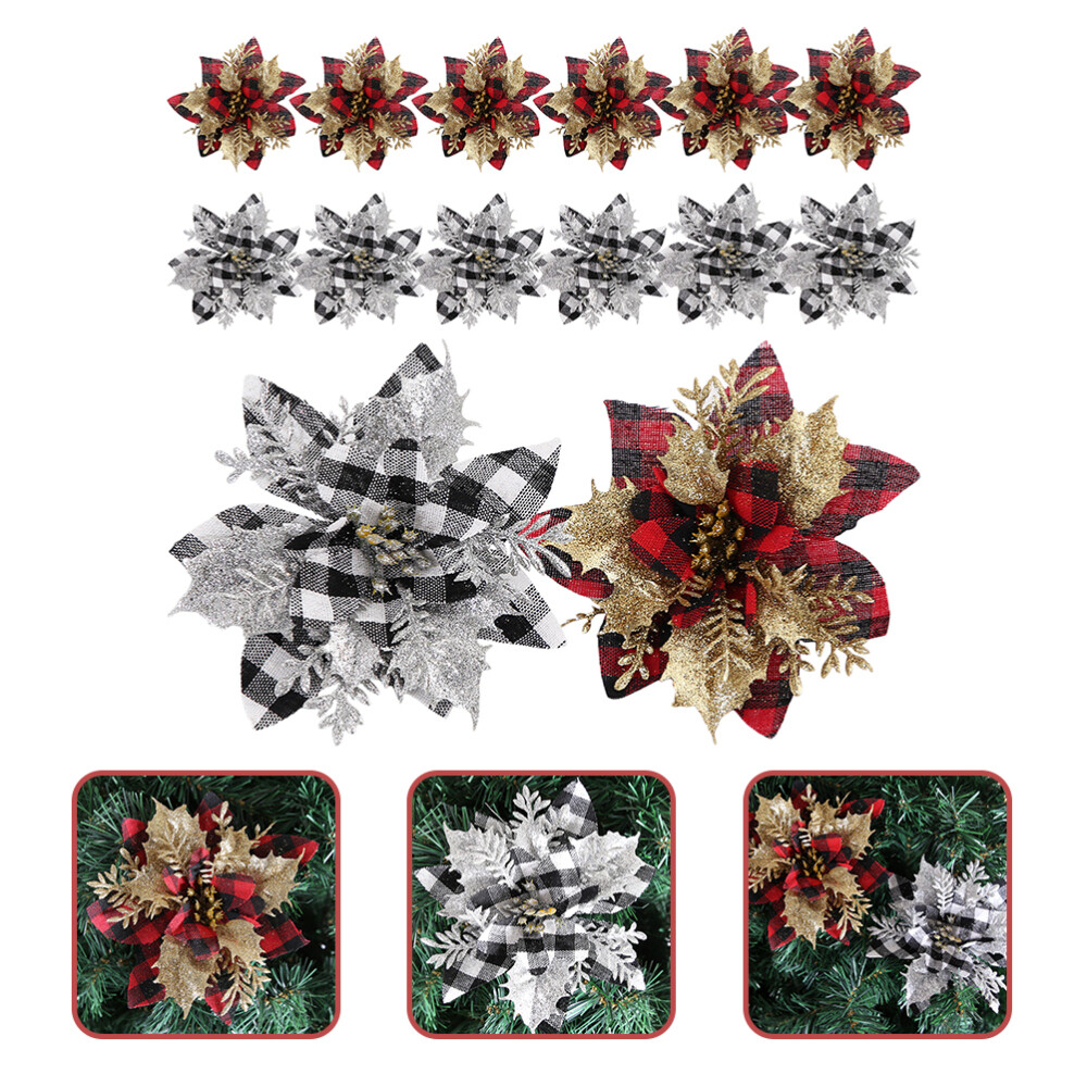 12pcs Party Decorative Festival Christmas Wreath Decoration Xmas Tree Decor