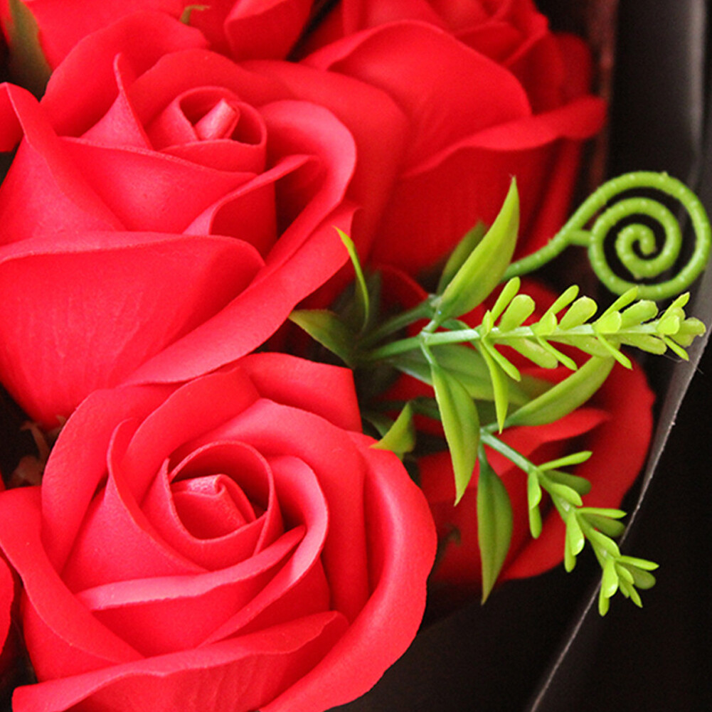 US 18 Pcs Eternal Rose Soap Flower Bouquet Valentine’s Day Gift Girlfriend Wife