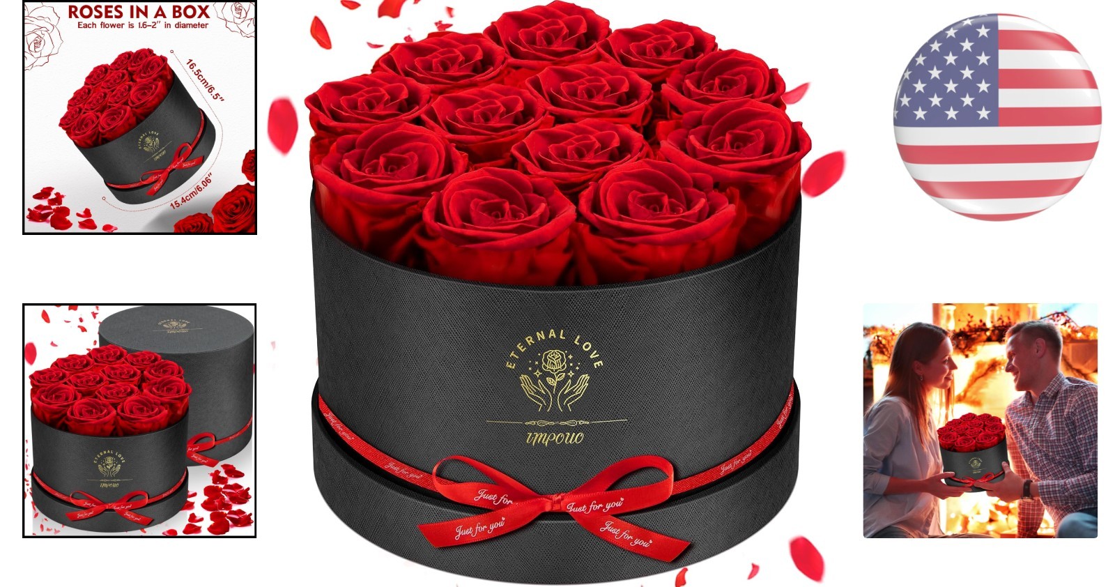 Elegant 12 Red Roses in Heart-Shaped Box – Perfect for Birthdays & Anniversaries