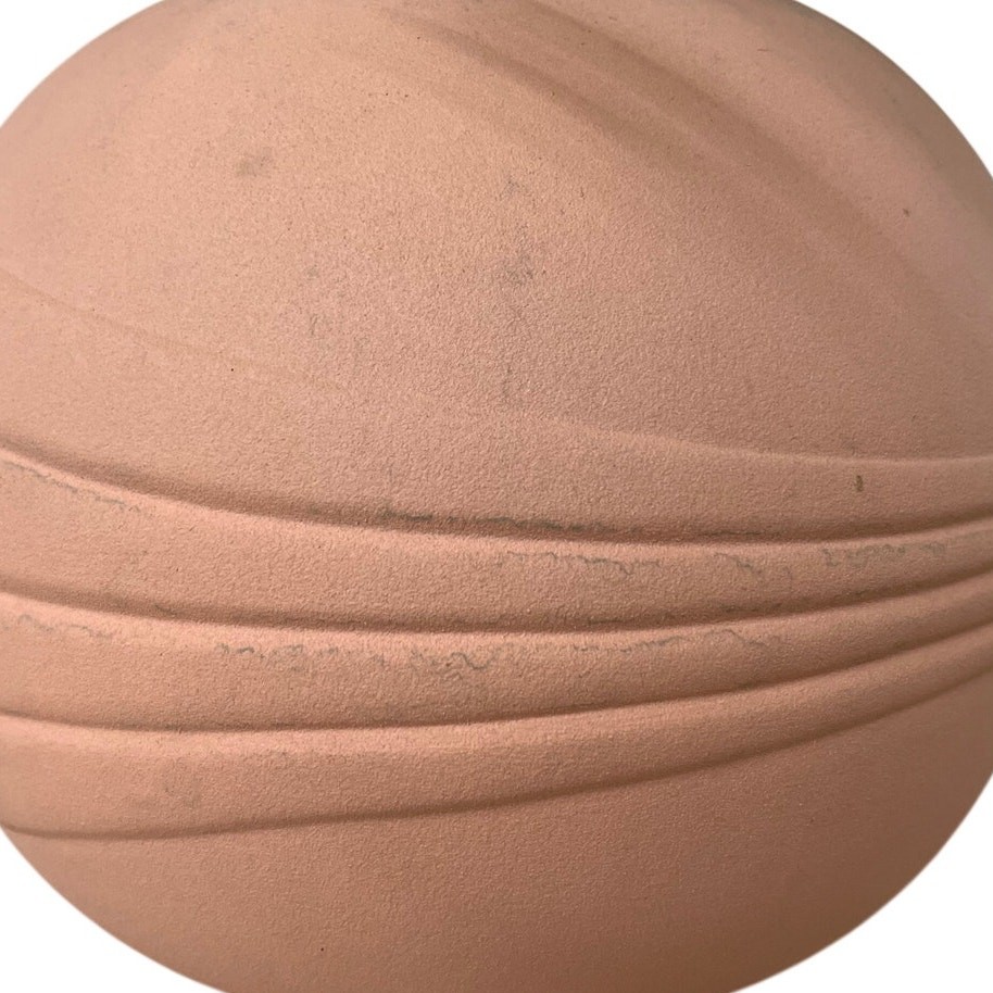 Faux Floral Arrangement Pink Round Planter Peach