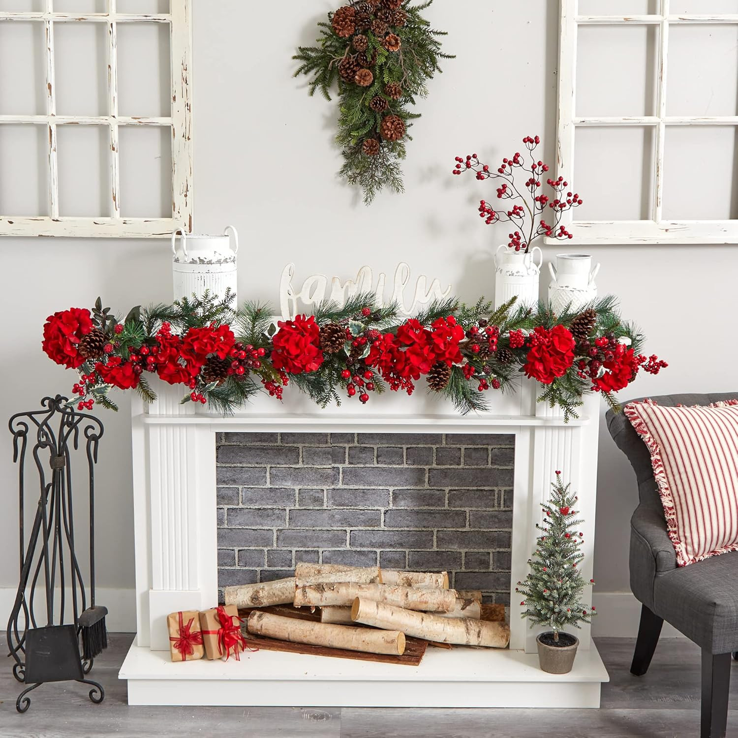 72In. Hydrangea Garland