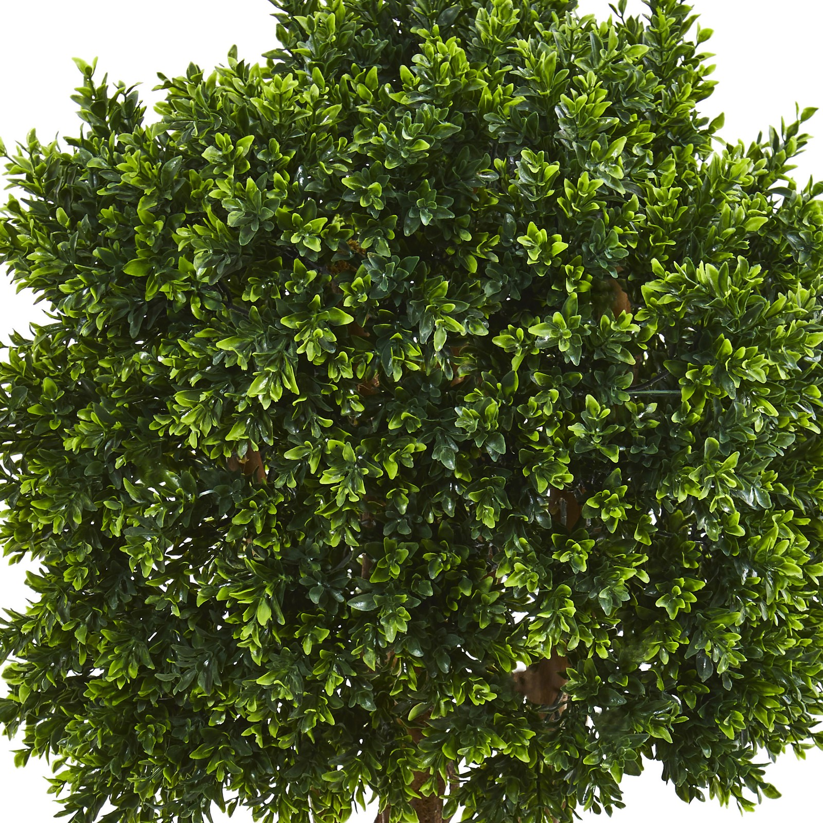 Indoor/Outdoor 46″ Boxwood Artificial Topiary Tree UV Resistant in Green/Black