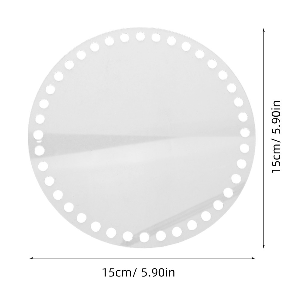 10Pcs Durable Acrylic Round Base for Crochet Bags DIY Transparent Weaving Board