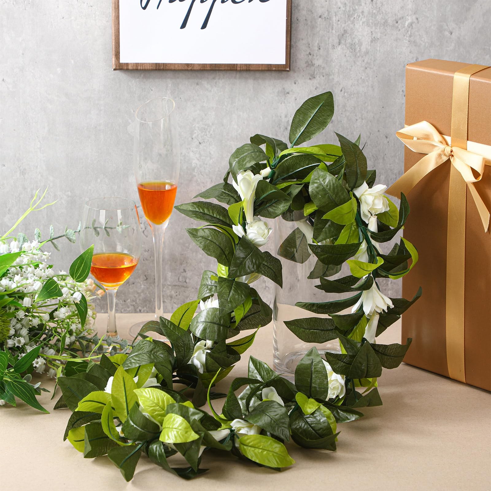 Hawaiian Lei Set 2 Pack Artificial Flower Lei for Party Graduation