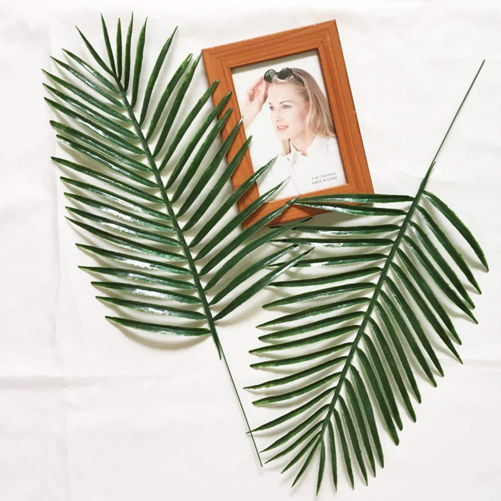Artificial Palm Leaves Plants Faux Palm Fronds Tropical Large Palm Leaves Greene