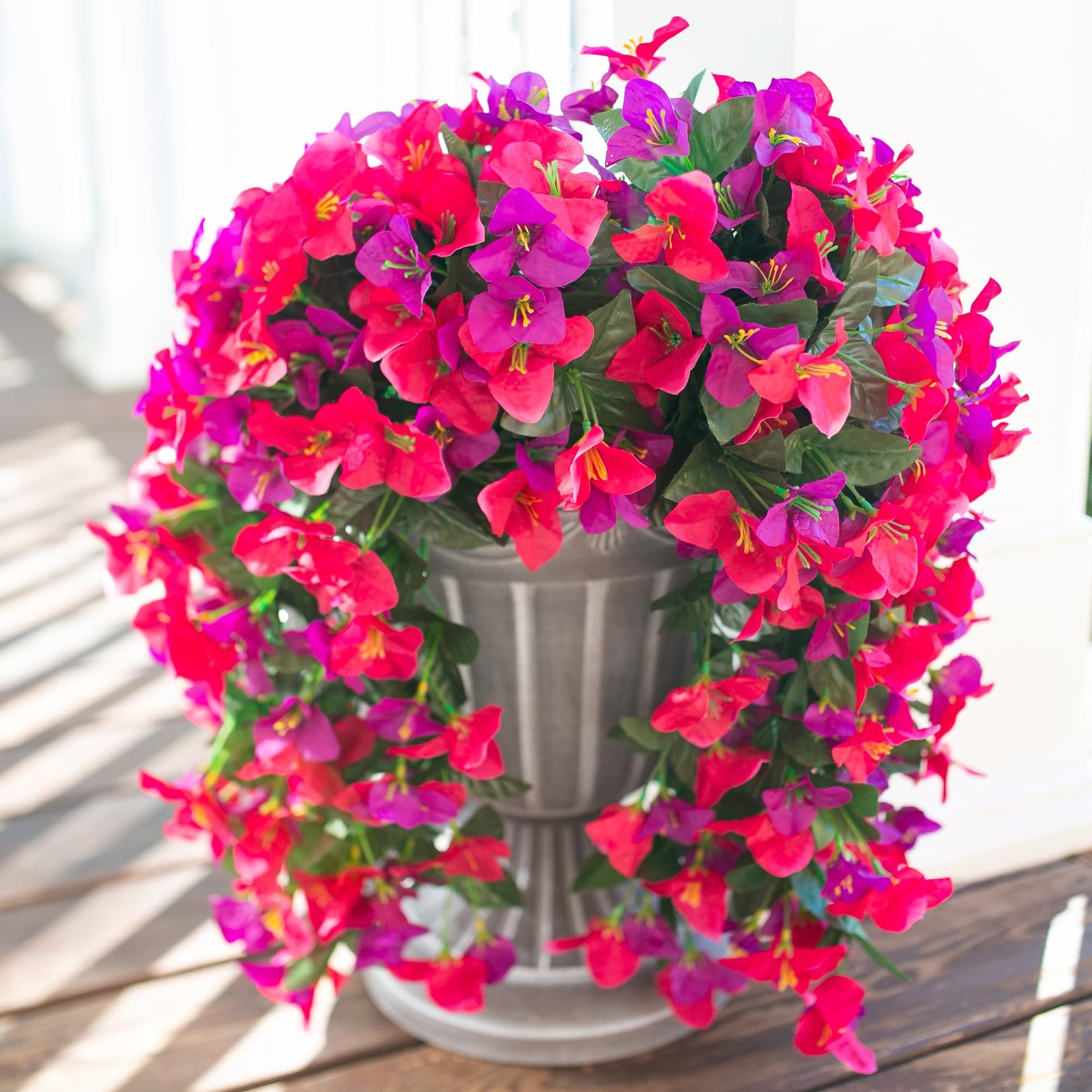 Bougainvillea Artificial Hanging Flowers Plants for Outdoors Decoration, 2pcs…