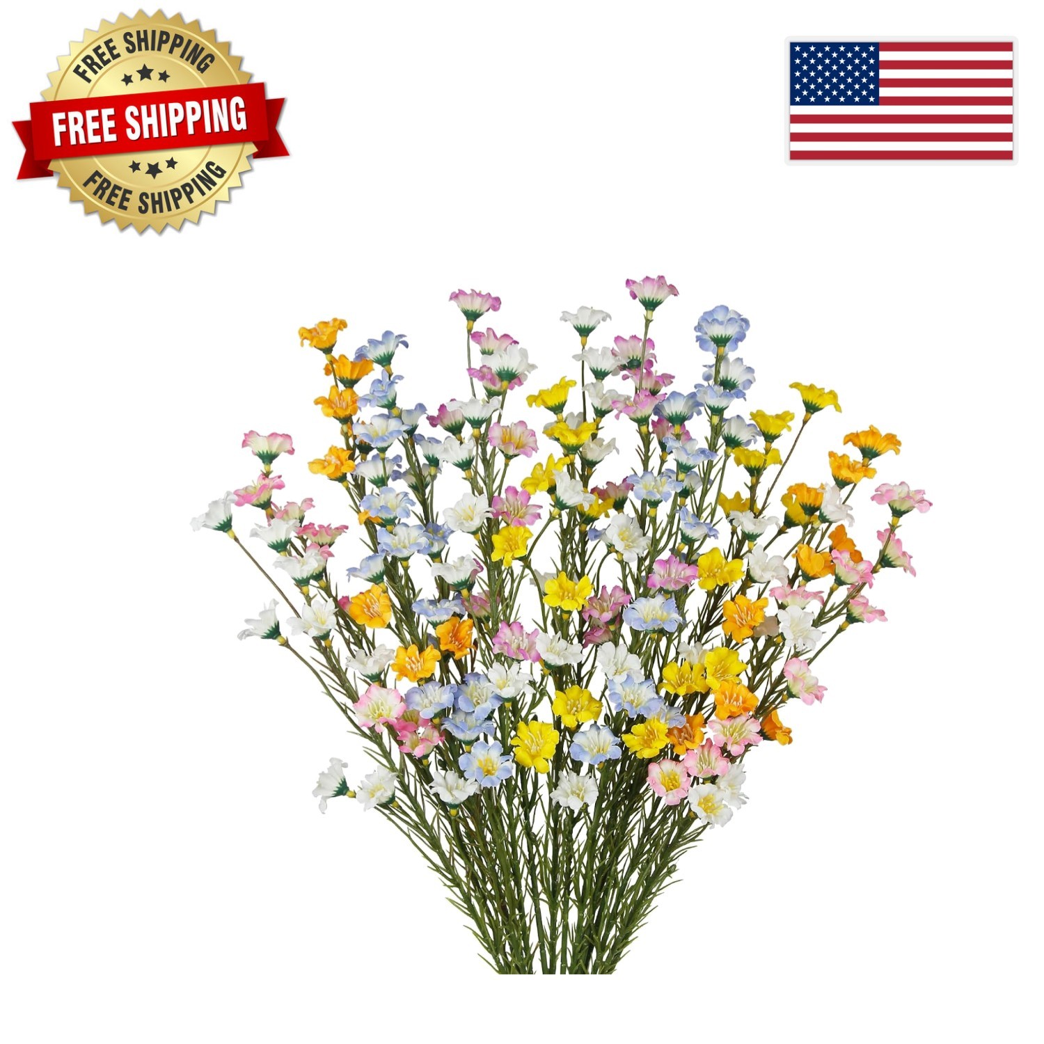 Elegant Silk Wildflowers 16 Pcs – Ideal for Wedding Centerpieces & Bouquets