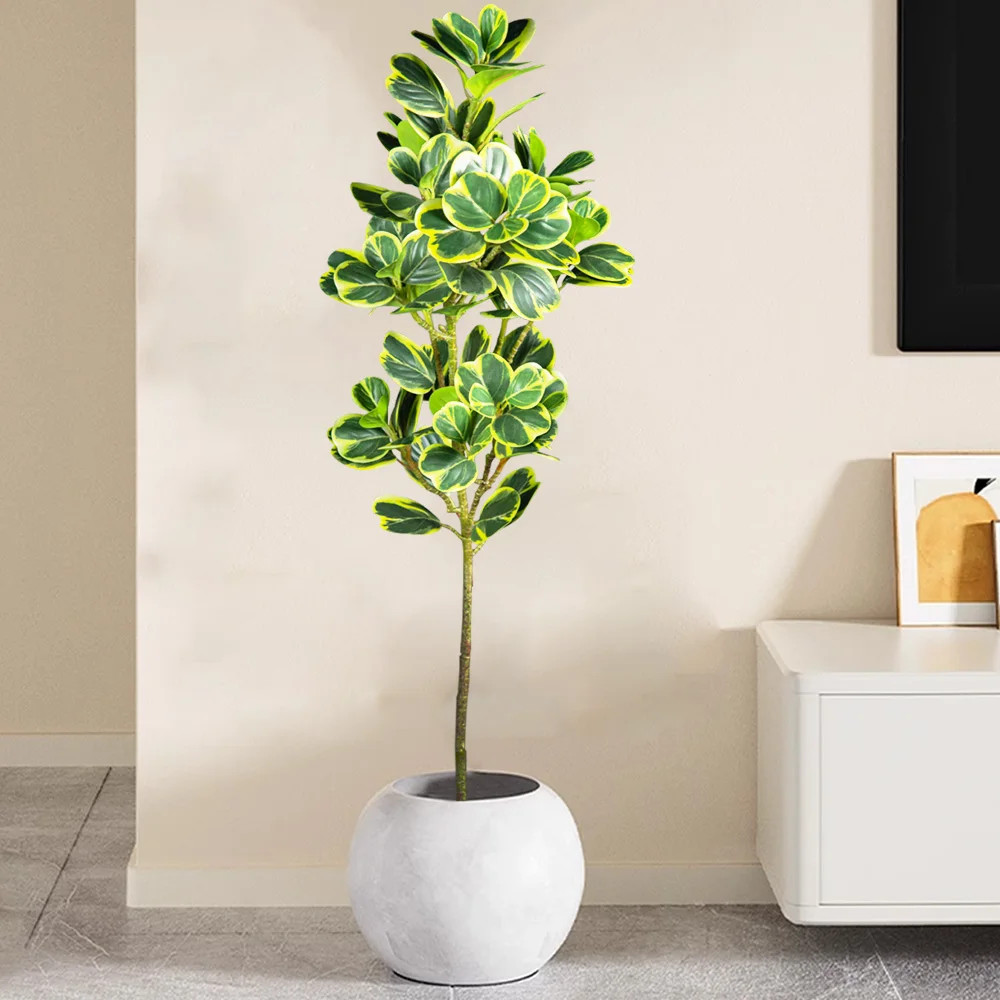 76cm/115cm Artificial Ficus Tree Fake Tropical Plants Plastic Rubber Branch